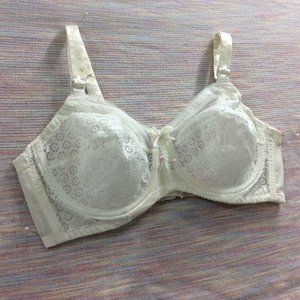 Vintage, Sears Eyelet Bra, White, Size 36B